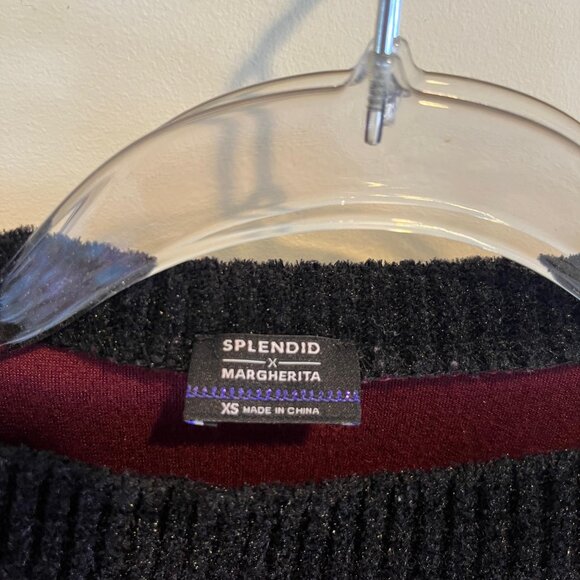 Splendid x Margherita MISSONI Velour Color-block Mock Neck Midi Dress, Size XS - Picture 4 of 5